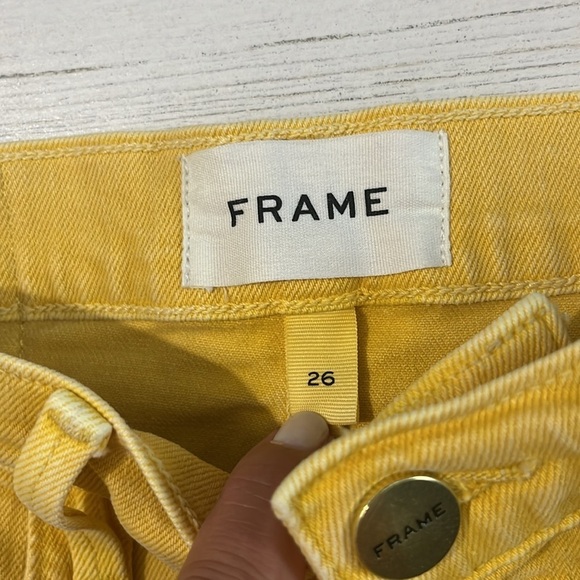 Frame Yellow Le Brigette Shorts Size 26 - Picture 3 of 9
